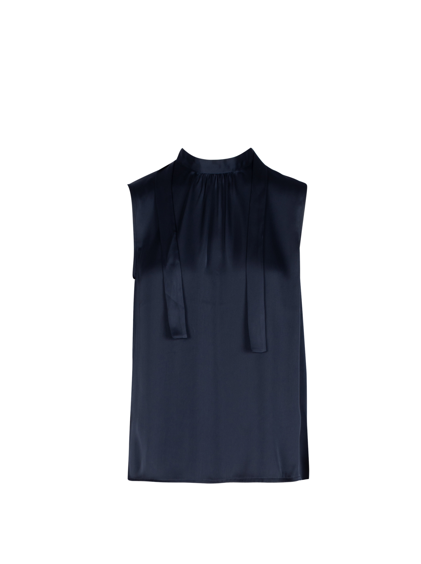 Anonyme Dunkelblaue Bluse ohne Arm