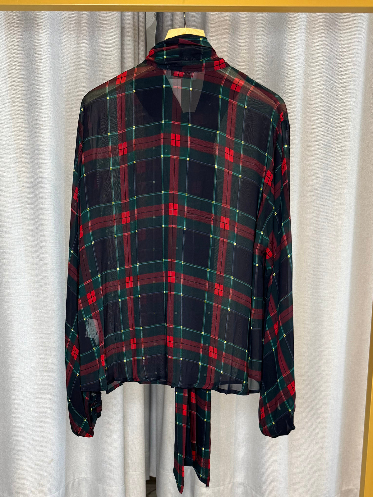 Shirtaporter karierte Schluppenbluse