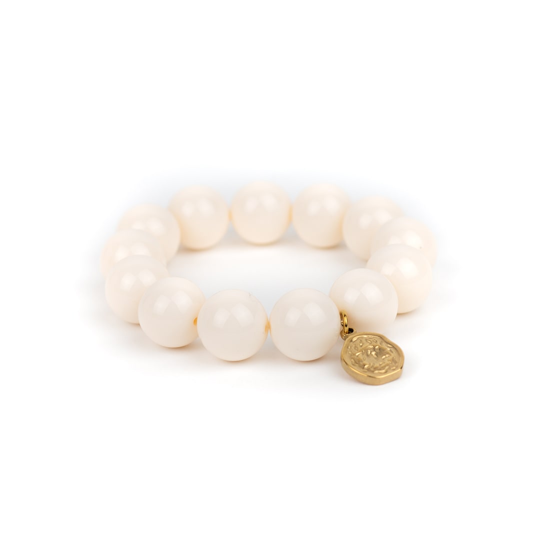 Inrosa creme farbenes Perlenarmband