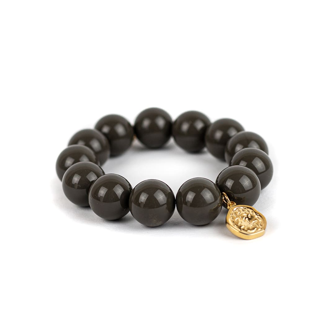 Inrosa gold schwarzes Perlenarmband