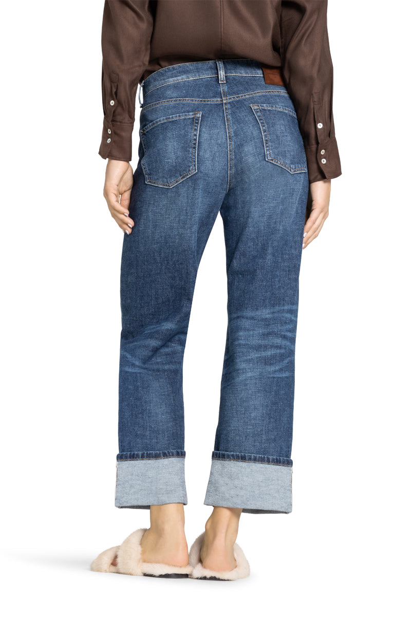 Cambio Jeans mit umgeschlagenem Bein