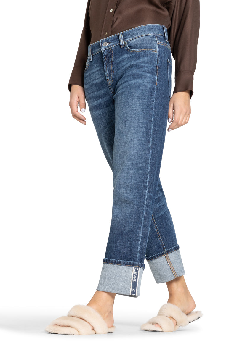 Cambio Jeans mit umgeschlagenem Bein