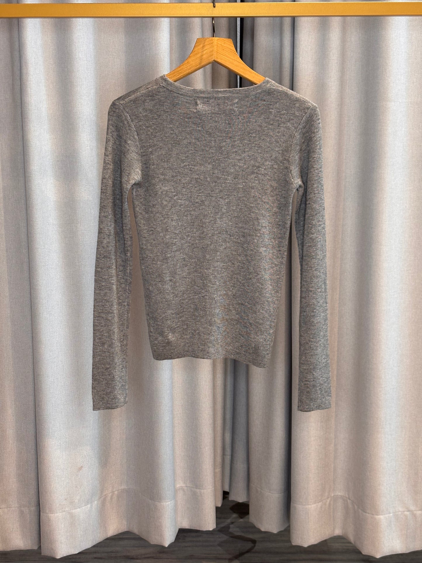 absolut Feinstrickpullover in grau-melange