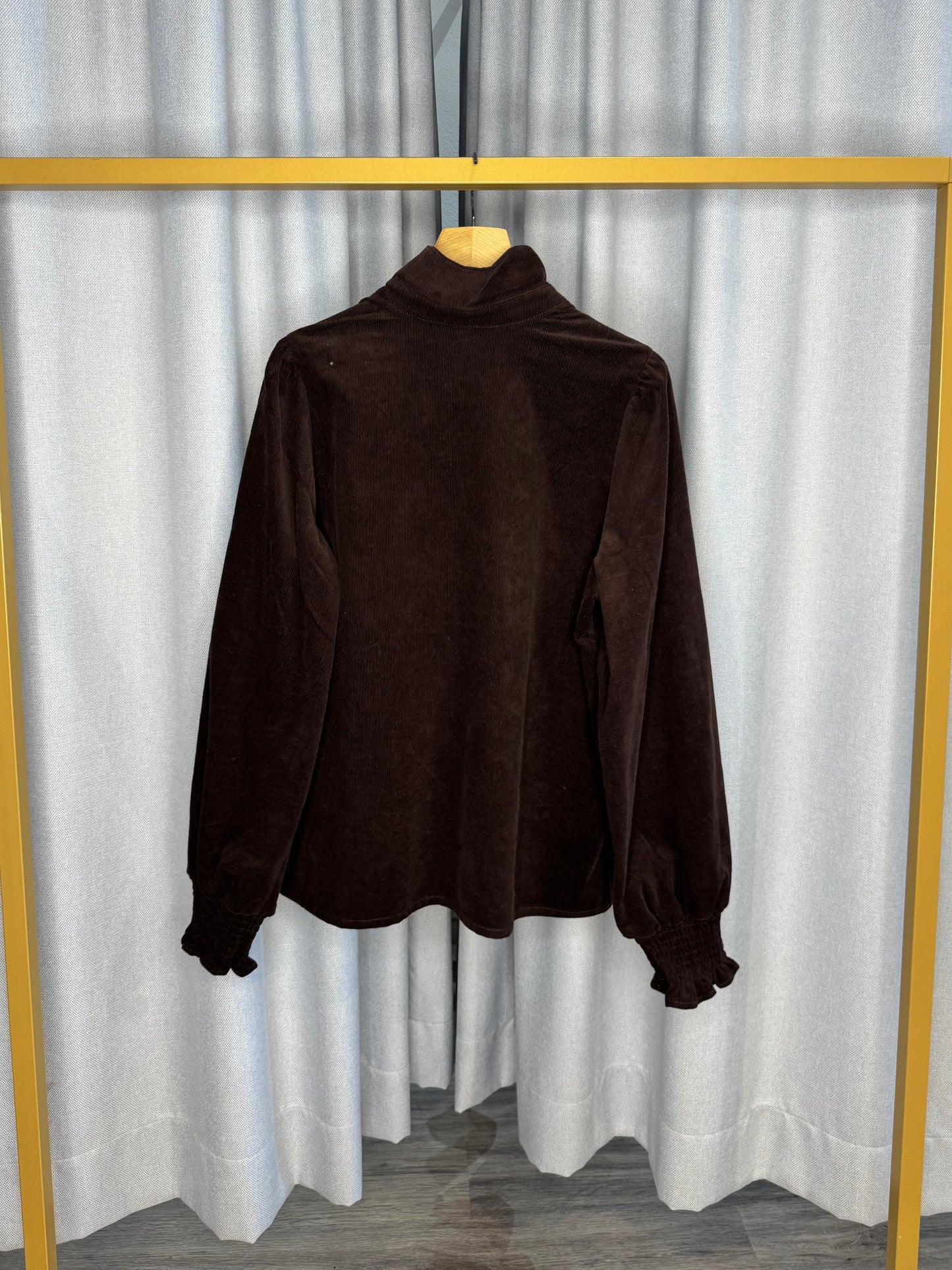 Culture braune Cordbluse