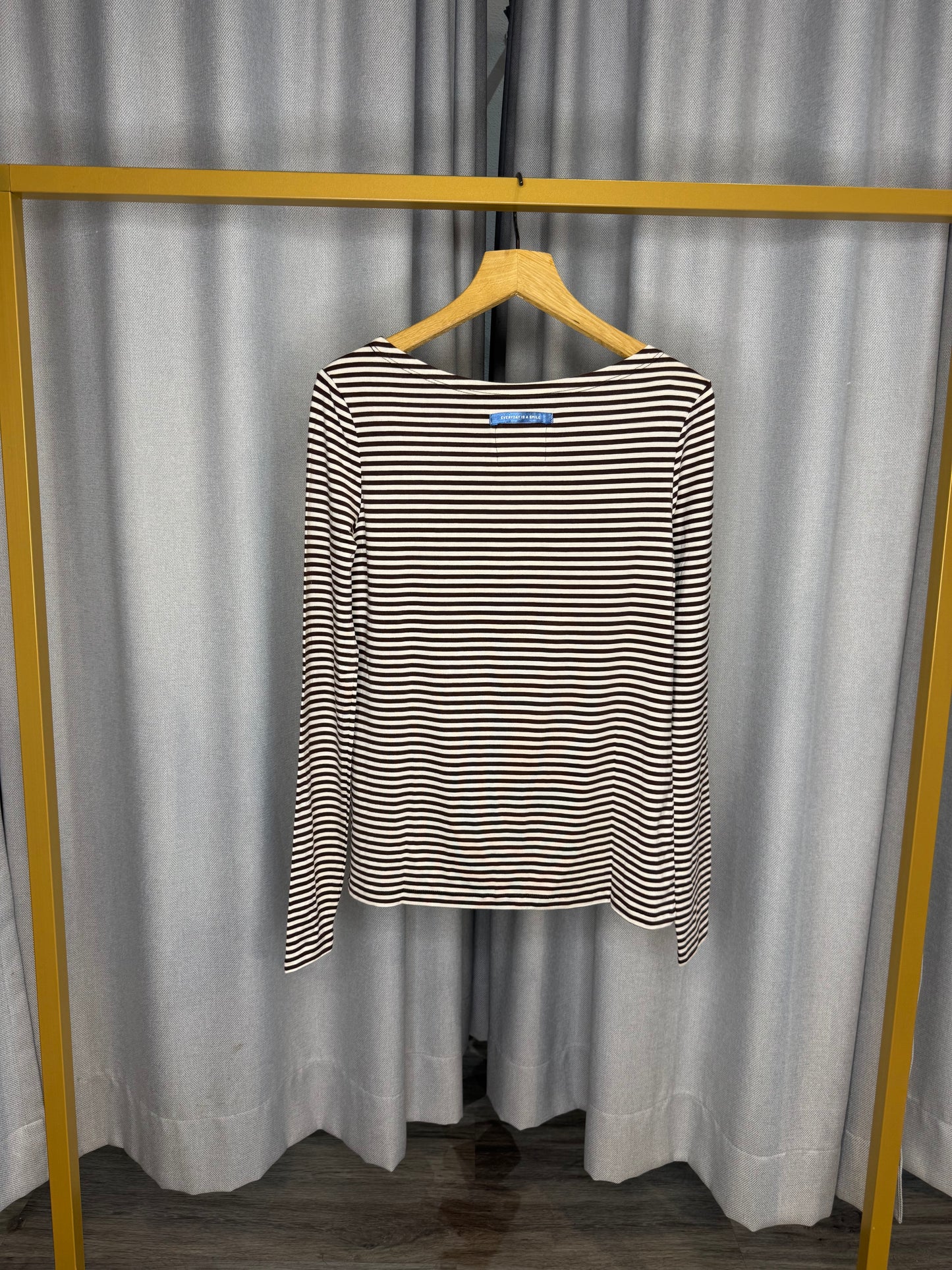 The Shirt Project braunes Streifenshirt