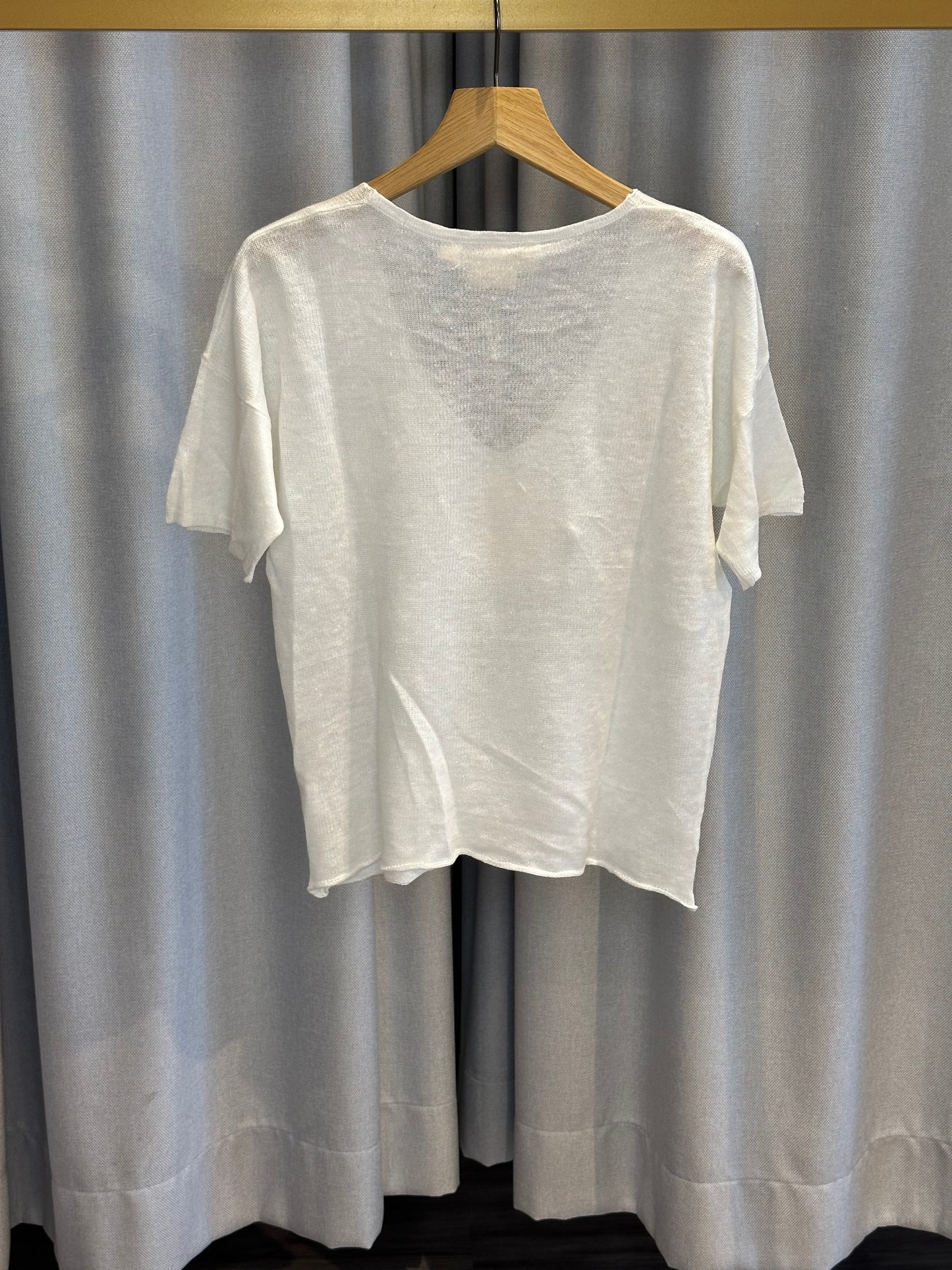 Apoil weißer Kurzarmpullover