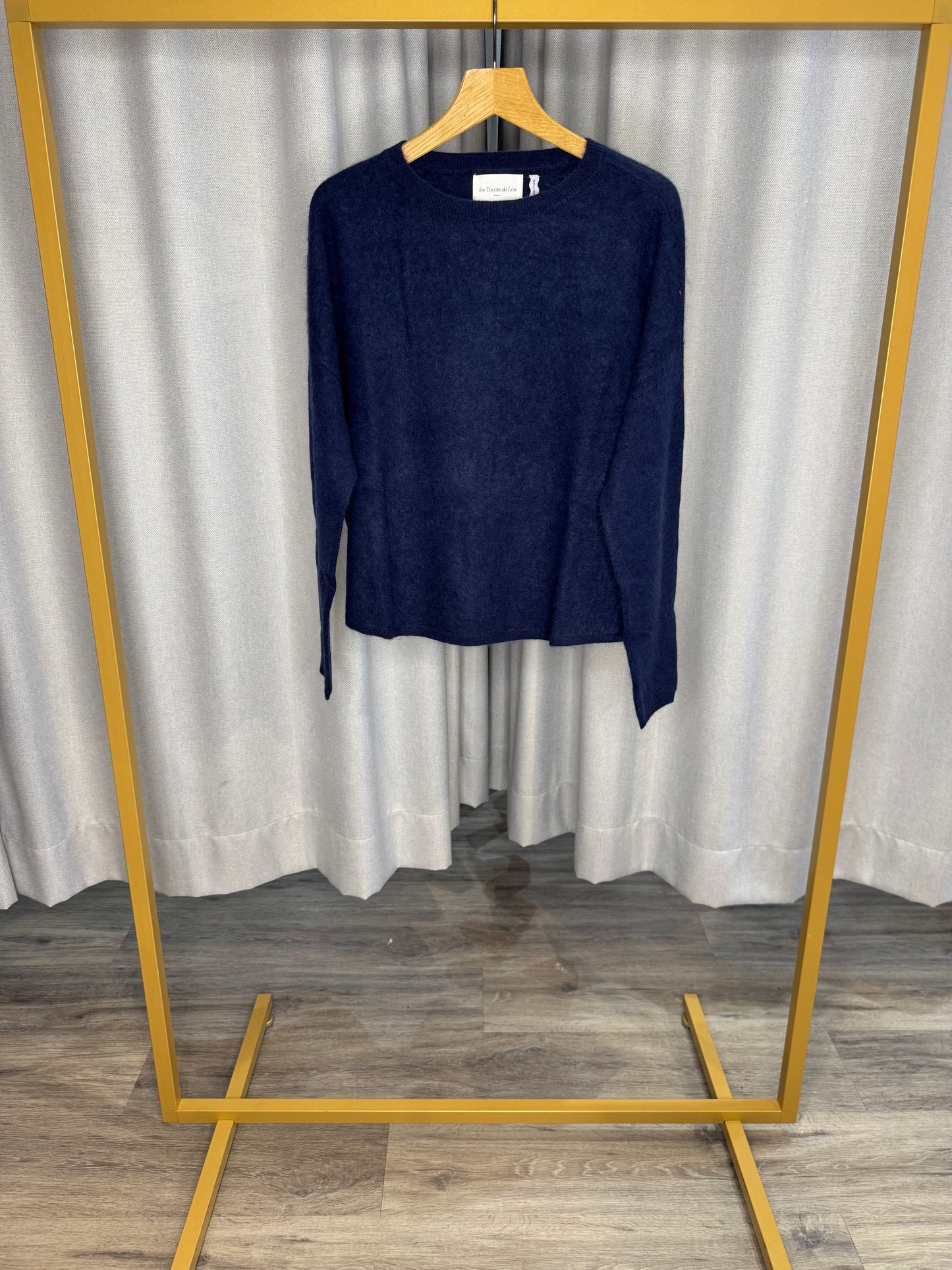 Les Tricots de Lea blauer Kaschmirpullover