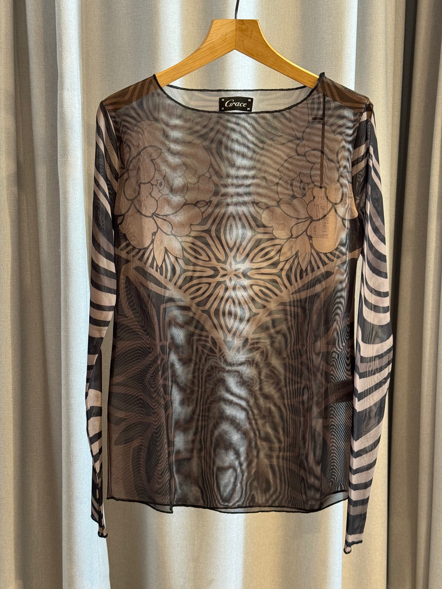 Grace durchsichtiges Shirt langarm