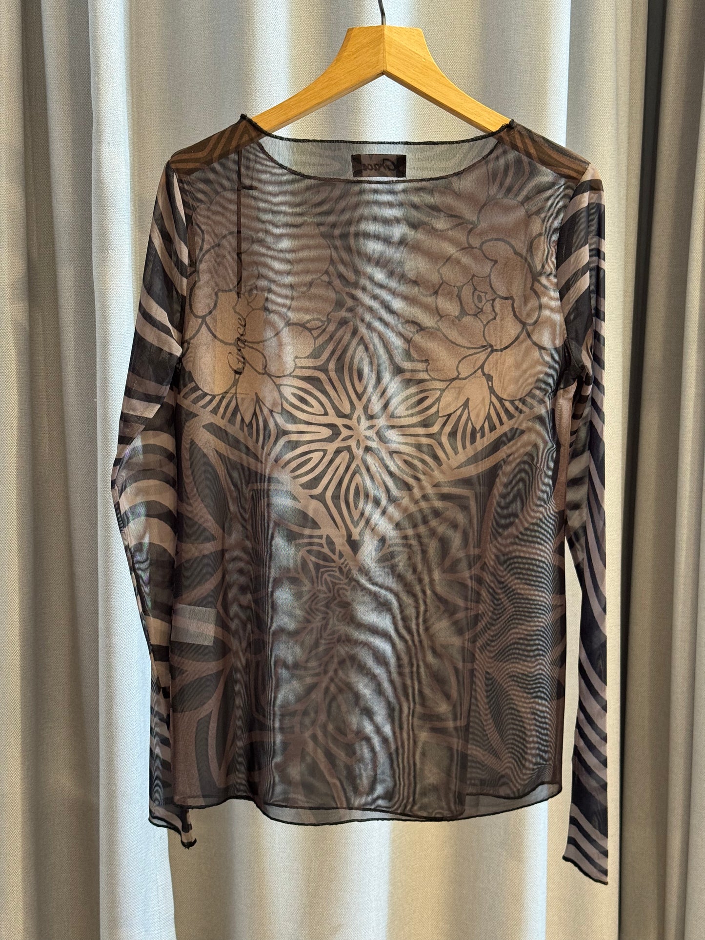 Grace durchsichtiges Shirt langarm