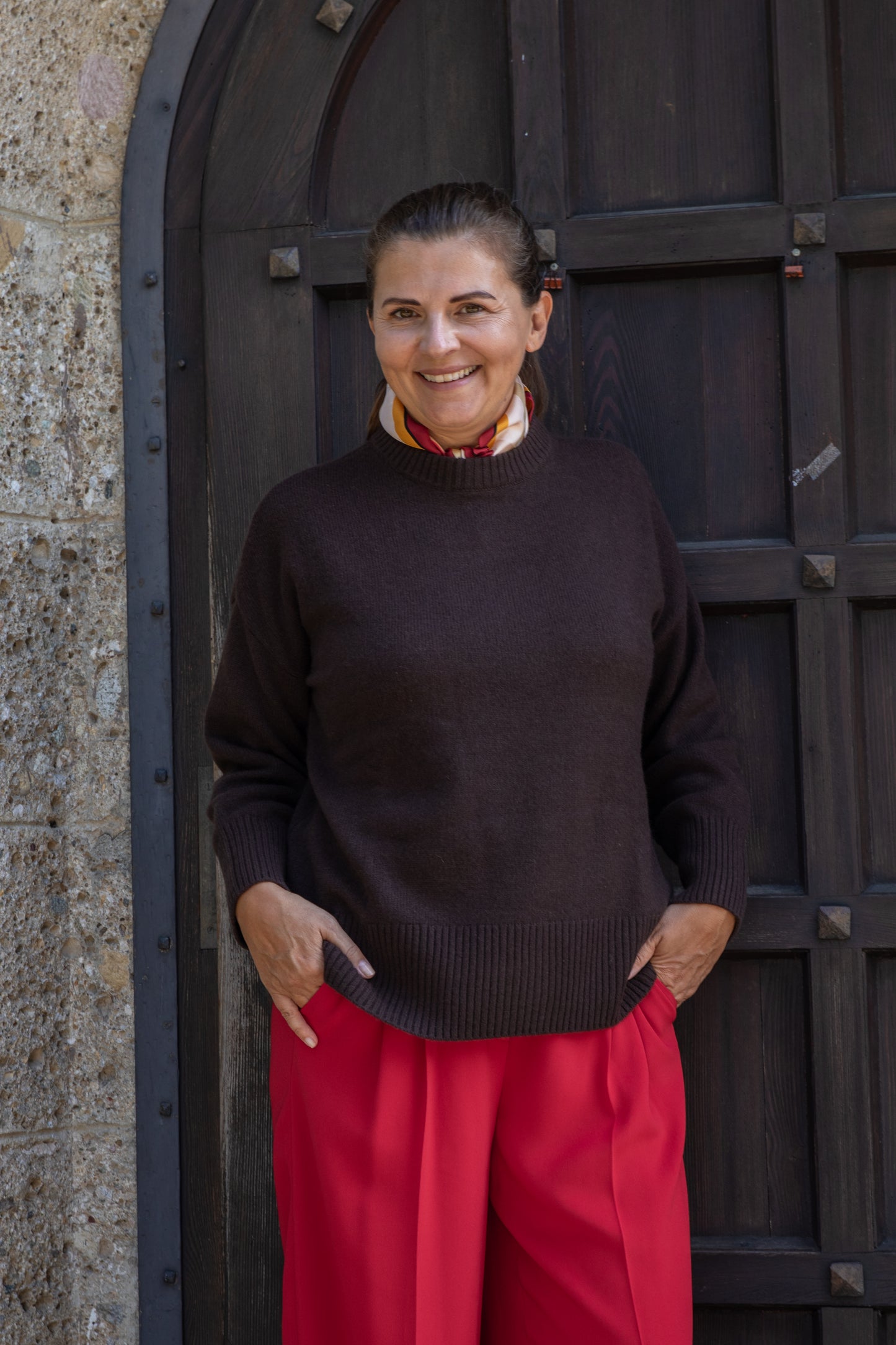Les Tricots de Lea Pullover im mocha Ton