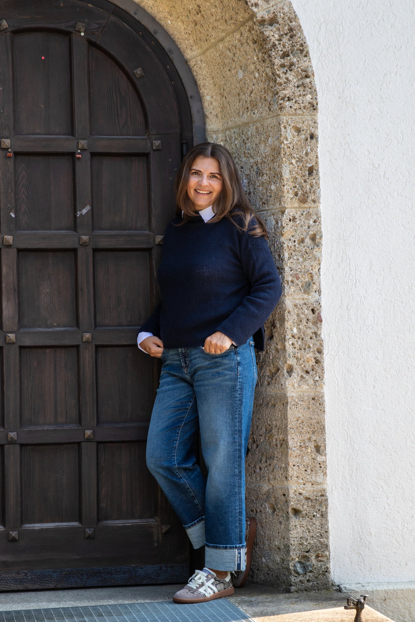 Cambio Jeans mit umgeschlagenem Bein