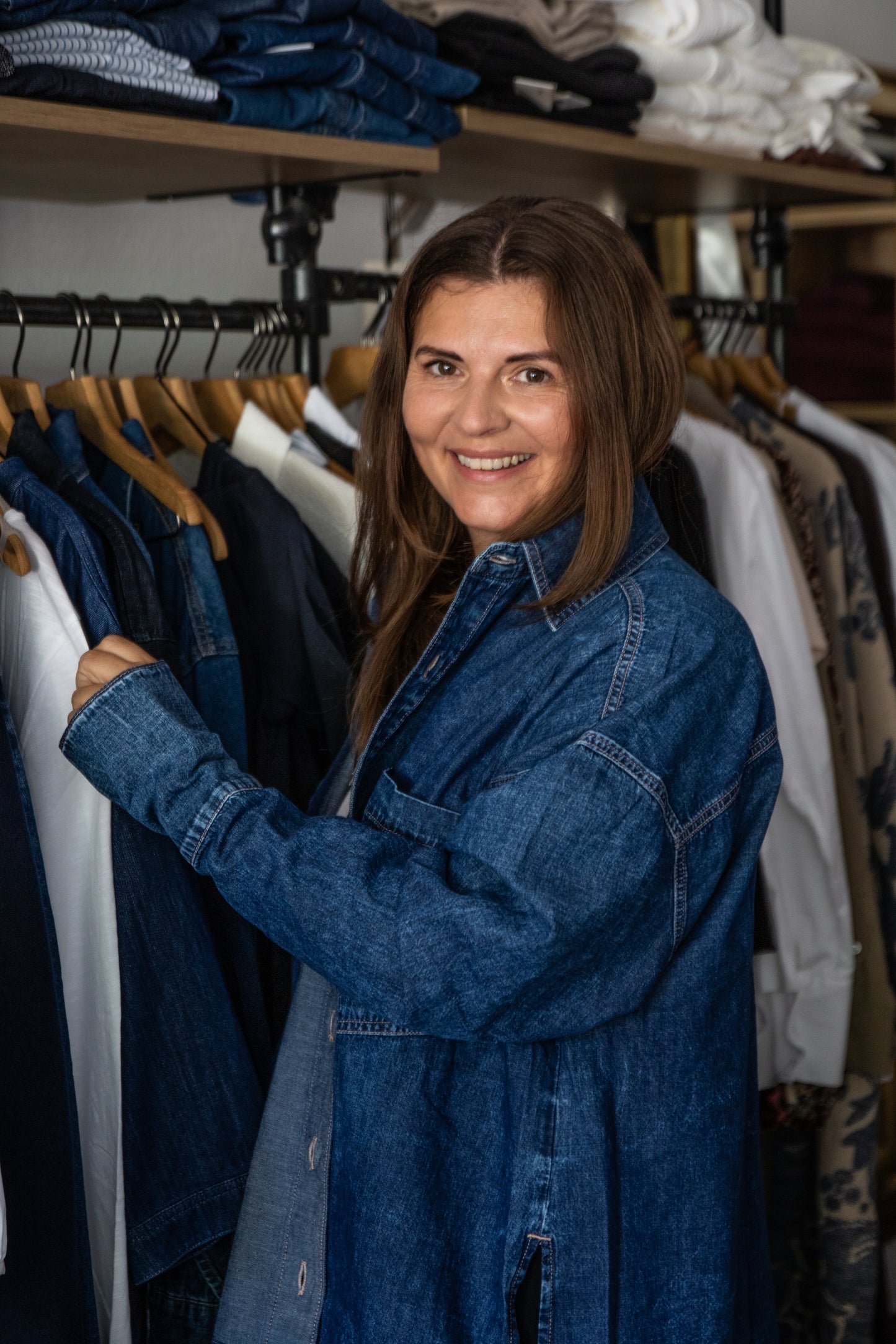 Icon Denim Jeanshemd Damen