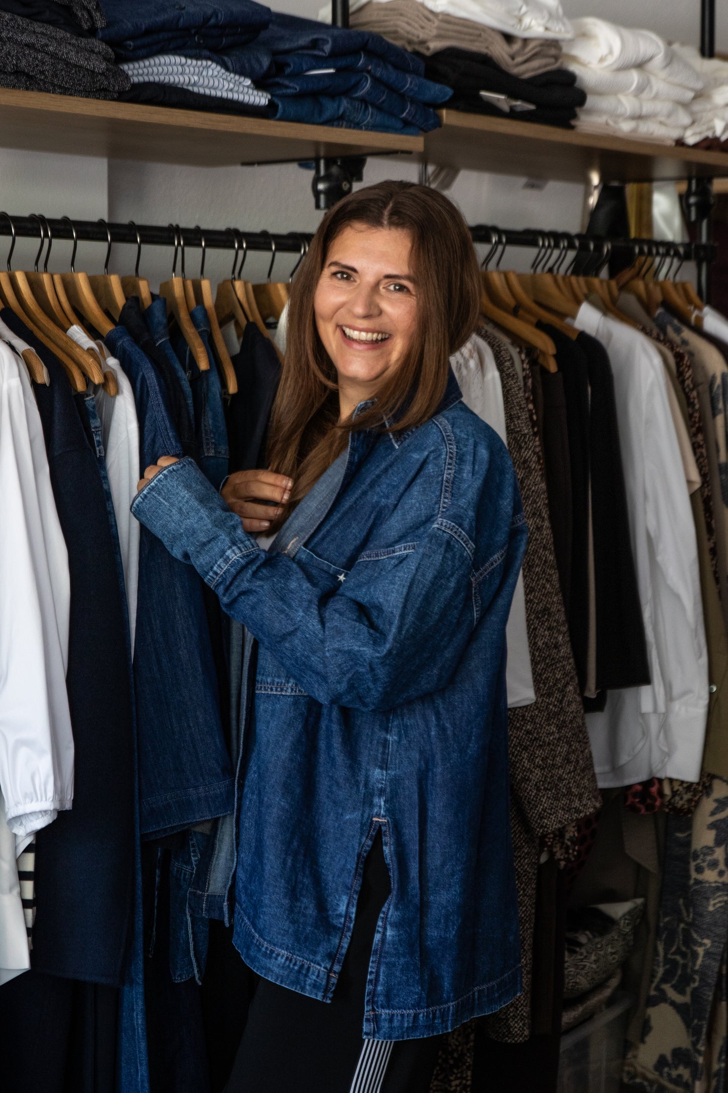Icon Denim Jeanshemd Damen