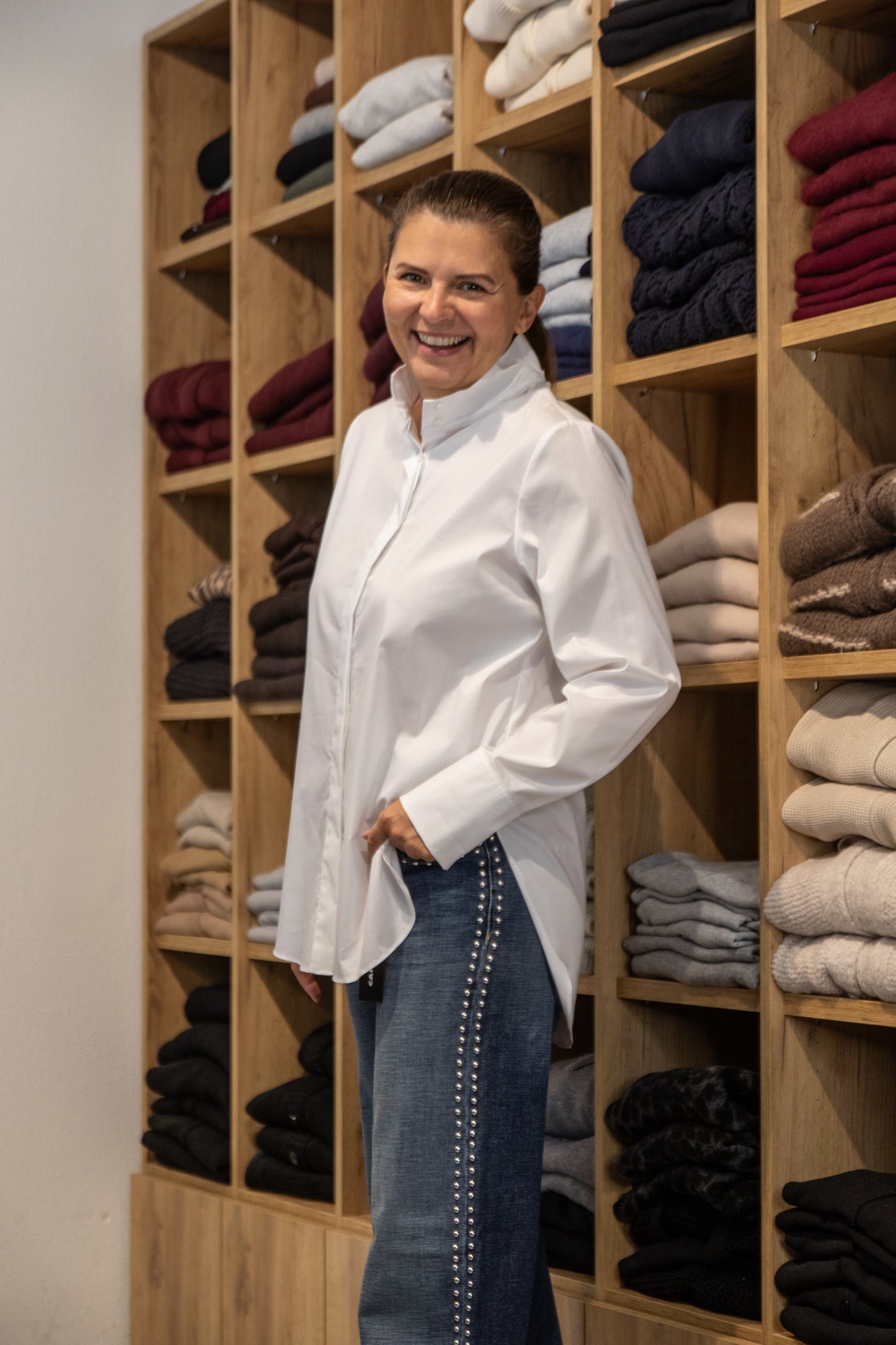 Cambio Jeans mit silbernen Steinchen