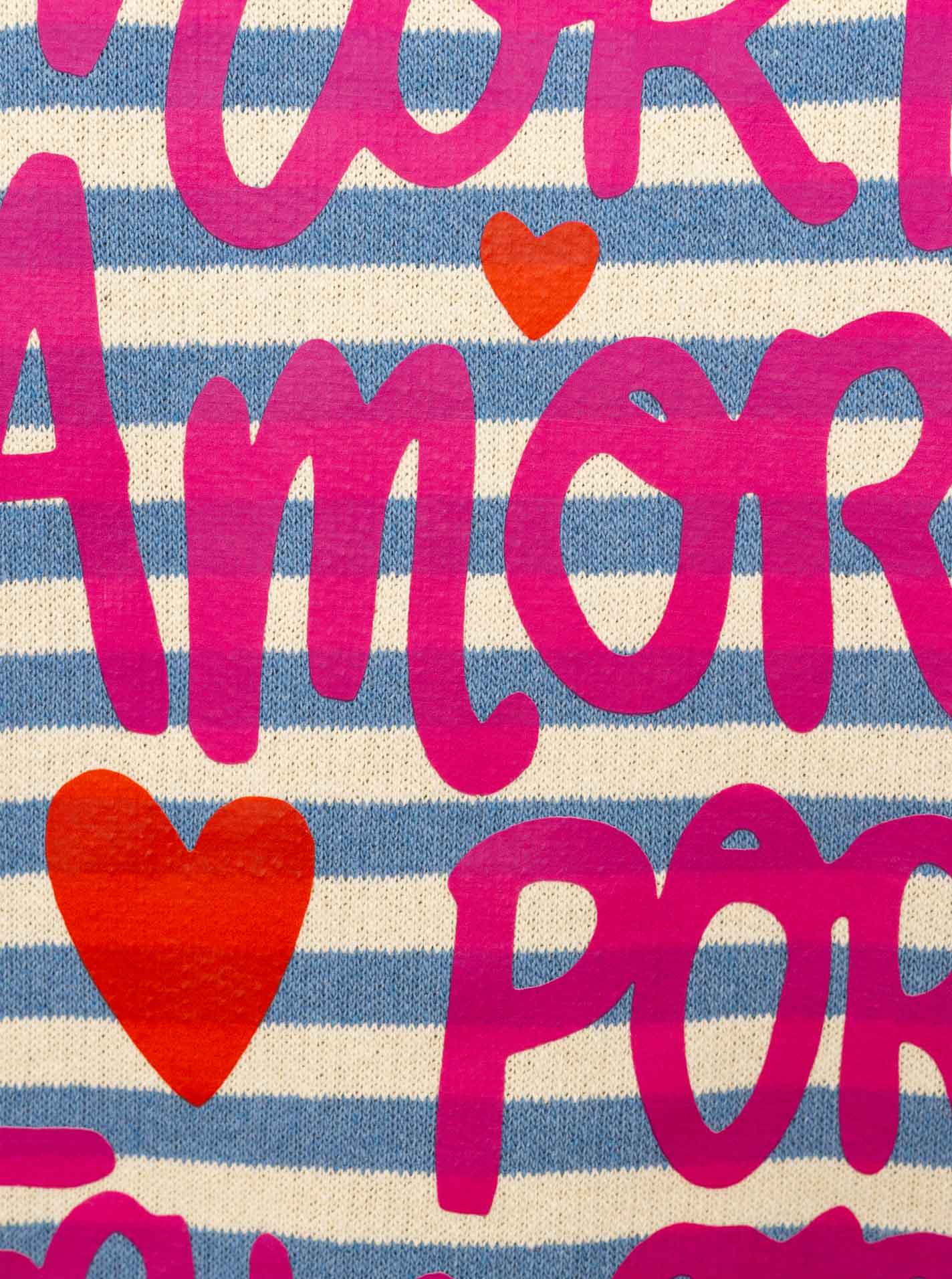 Zwillingsherz gestreiftes Damenshirt