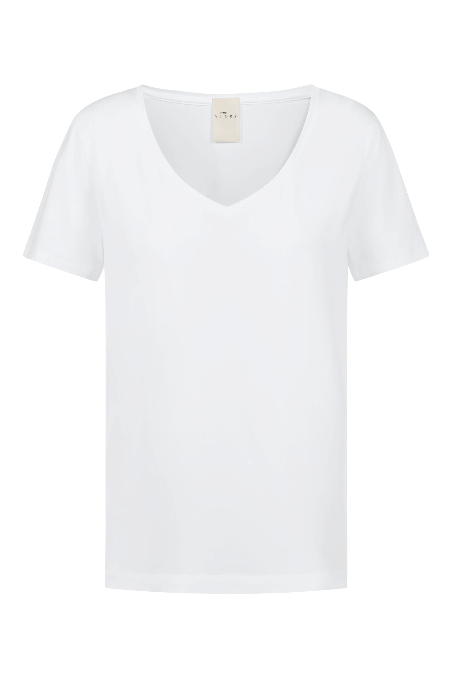 Mey Story T-Shirt weiß V-Ausschnitt