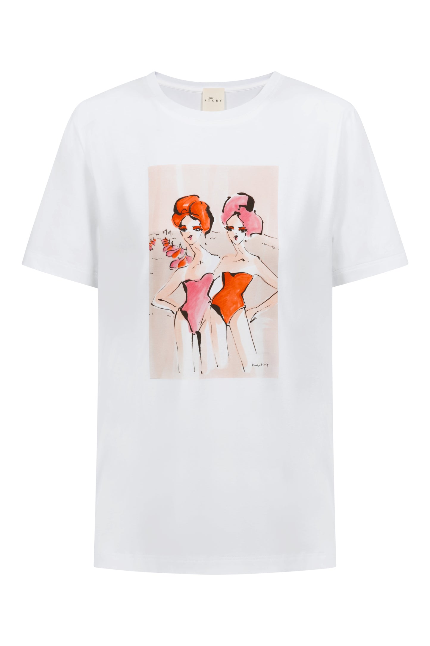 Mey Story T-Shirt weiss runder Halsausschnitt