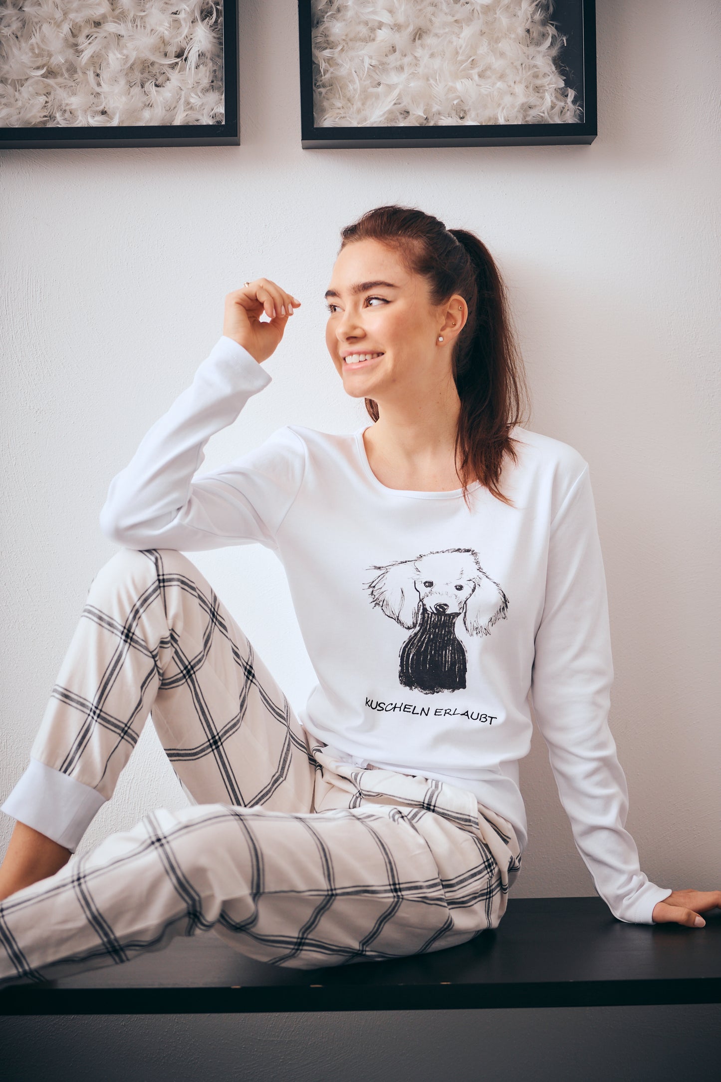 Louis&Louisa Damenschlafanzug mit Hund