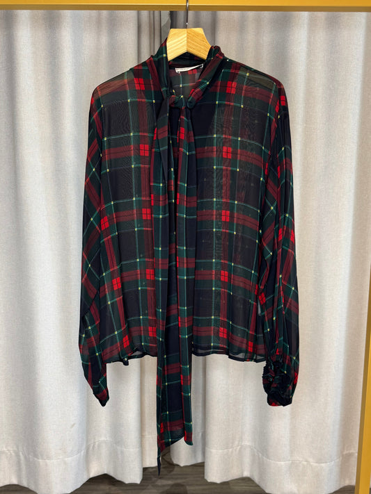 Shirtaporter karierte  Schluppenbluse