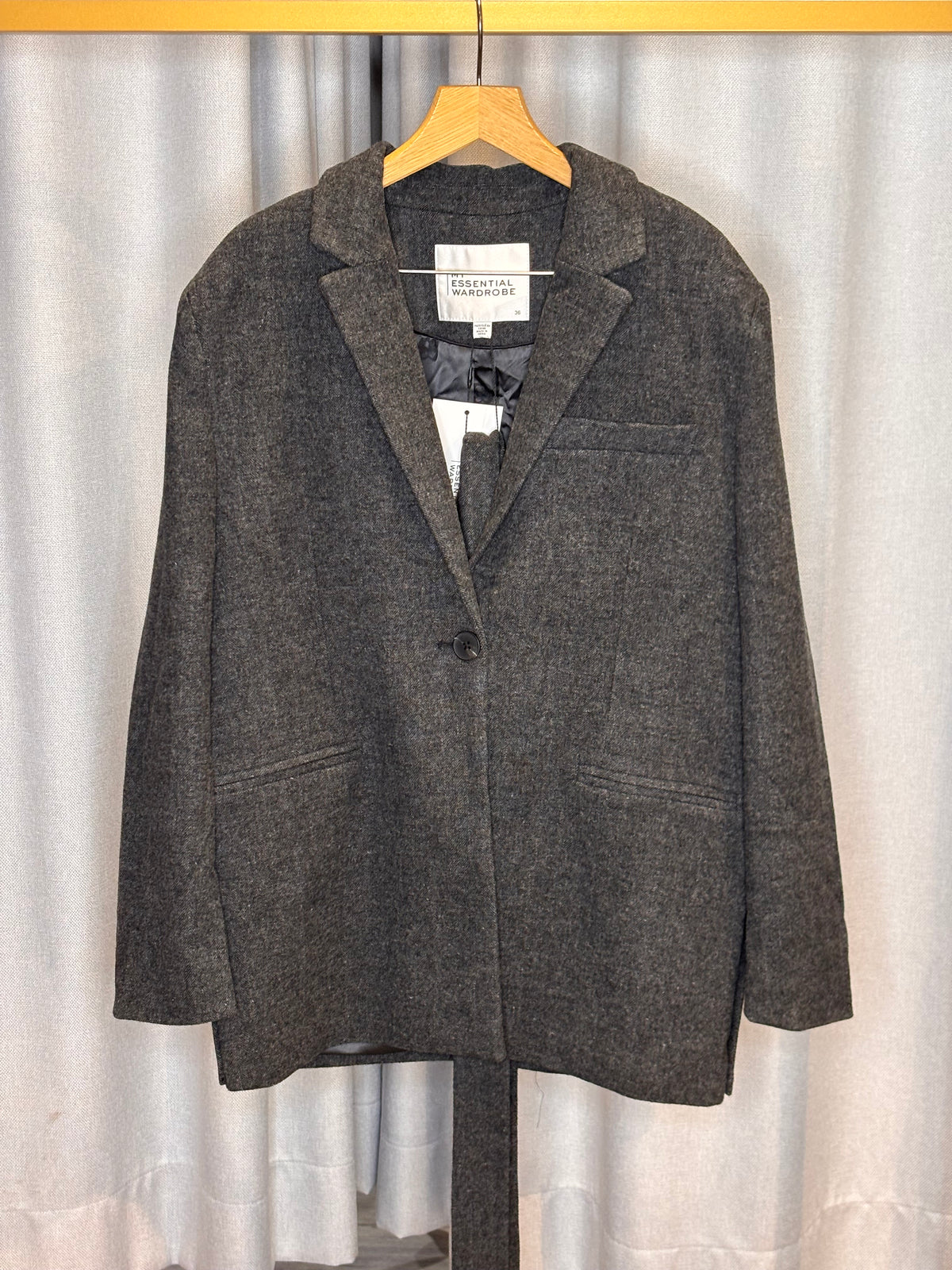 My Essential Wardrobe dunkelgrauer Blazer-Mantel
