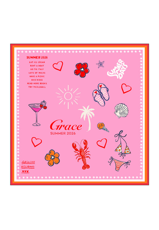 Grace rosarotes Damentuch