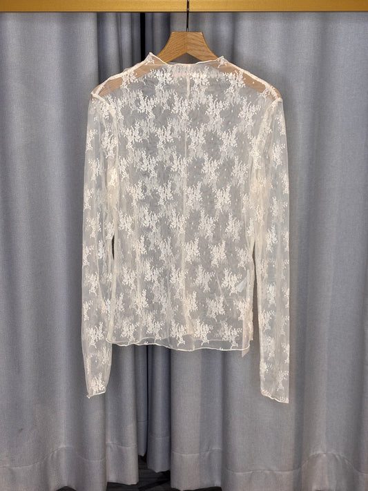 The Shirt Project Spitzenoberteil in weiß