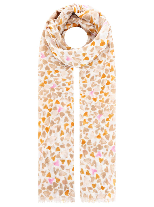 Zwillingsherz Schal in beige