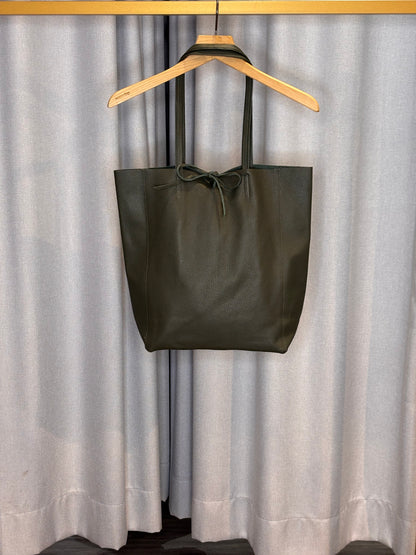 Zwillingsherz Ledershopper olive