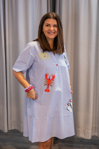 Grace gestreiftes Damenkleid