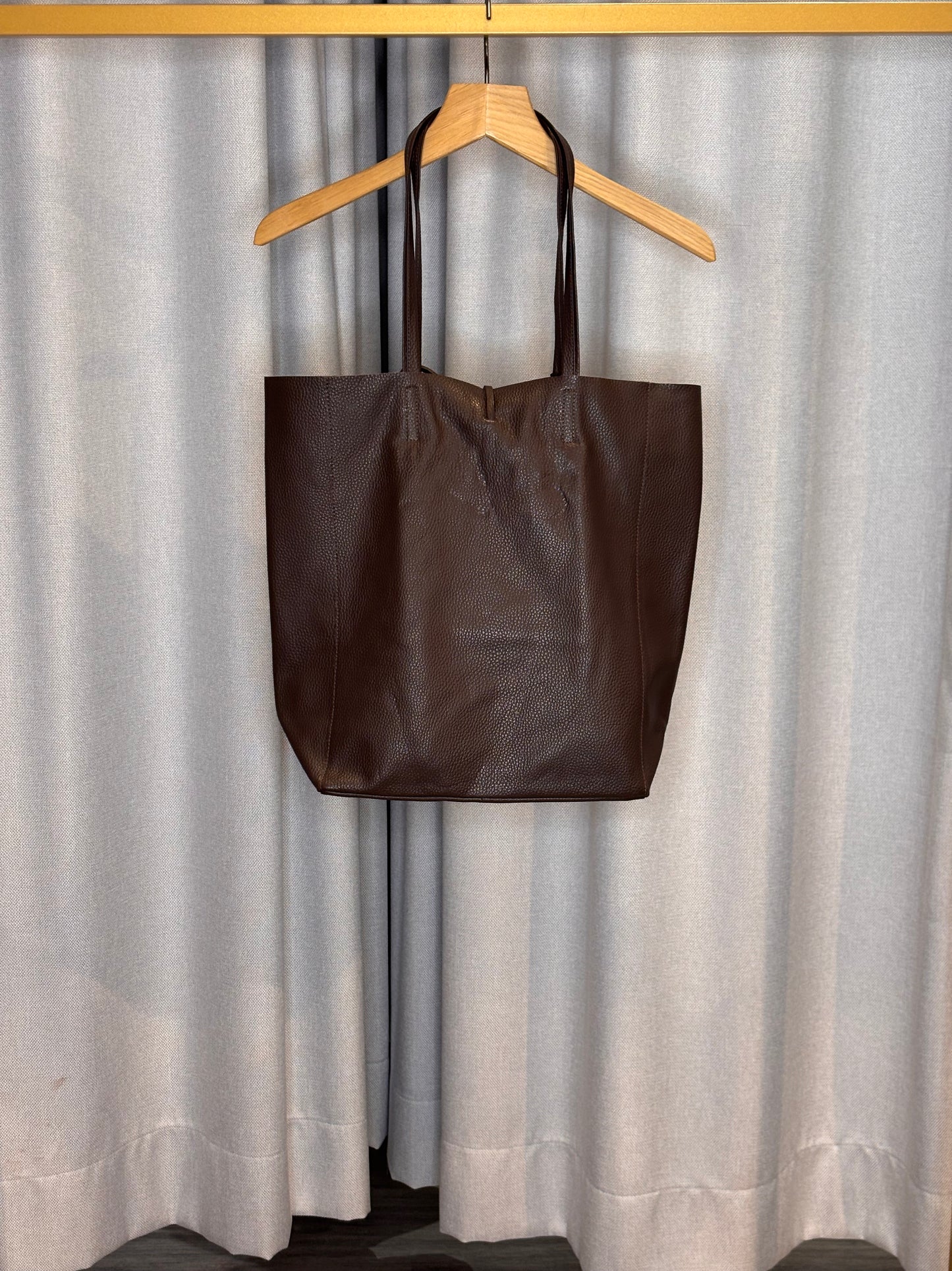 Zwillingsherz Ledershopper dunkelbraun