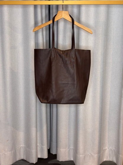 Zwillingsherz Ledershopper dunkelbraun