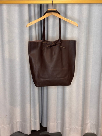 Zwillingsherz Ledershopper dunkelbraun
