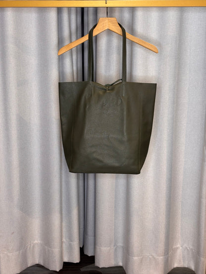 Zwillingsherz Ledershopper olive