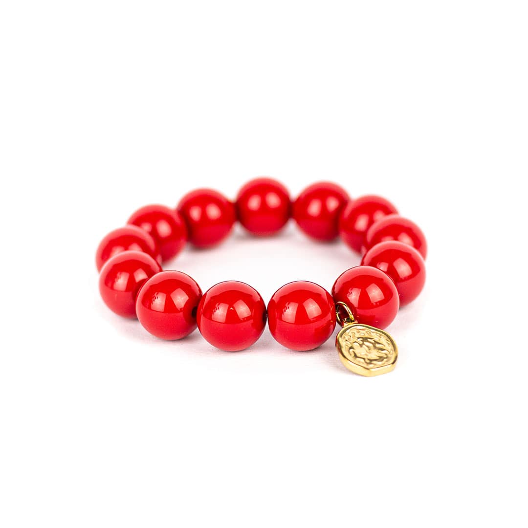 Inrosa rotes Perlenarmband