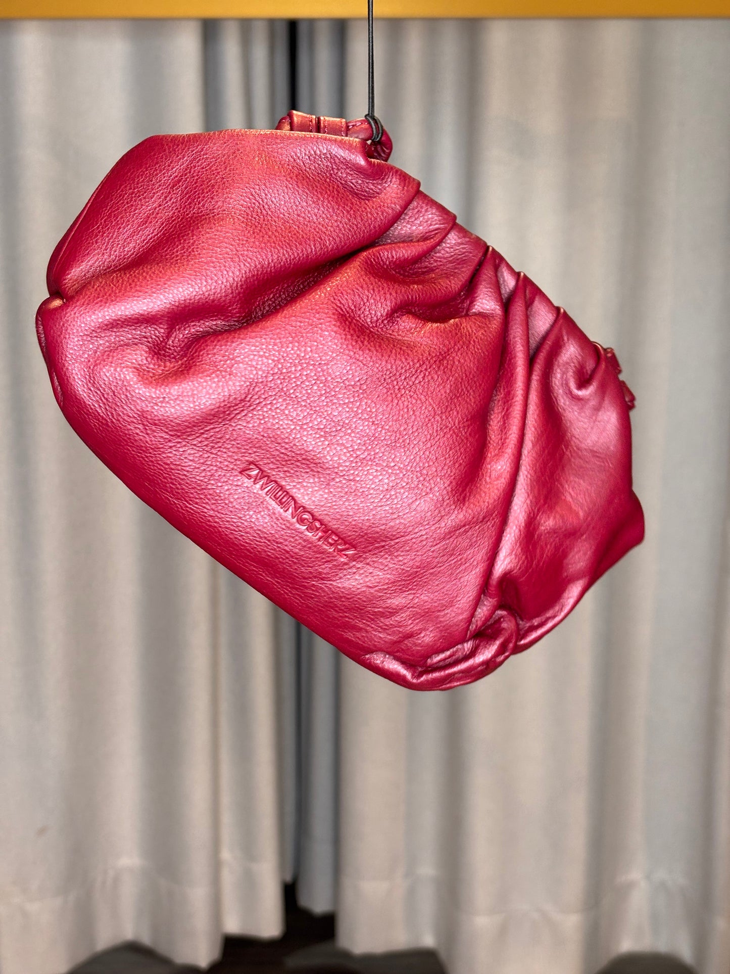 Zwillingsherz Ledertasche bordeaux