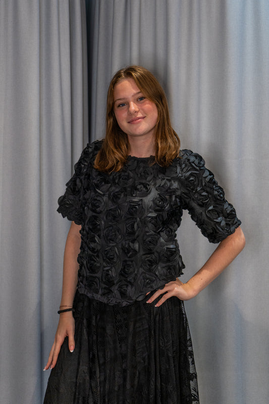 Culture Bluse mit 3D Blüten