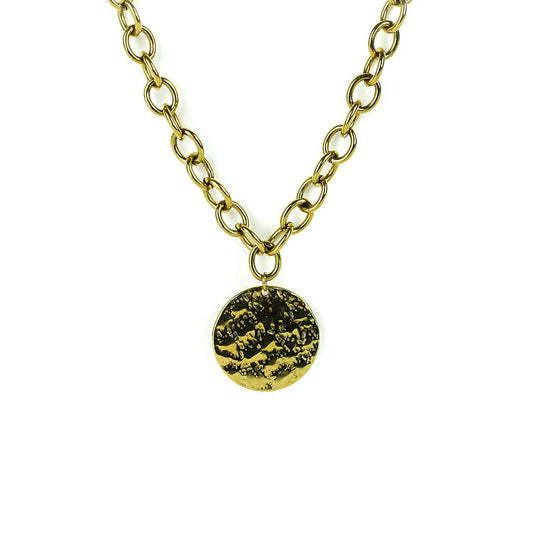 Inrosa goldene Kette mit rundem Anhänger