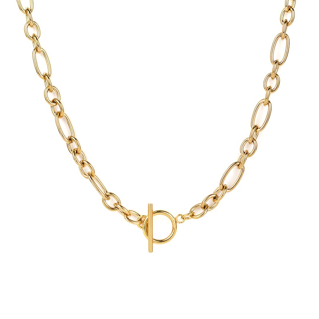 Inrosa goldene Kette mit rundem Anhänger