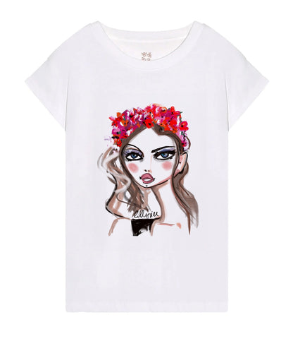 Railin T-Shirt Wiesn rote Blumen