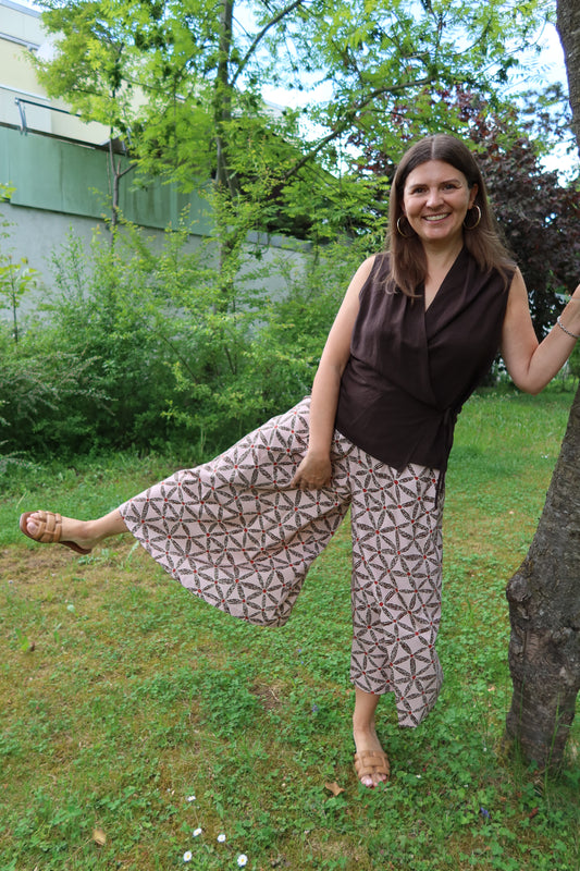 Ottod`Ame Hose rosa braun