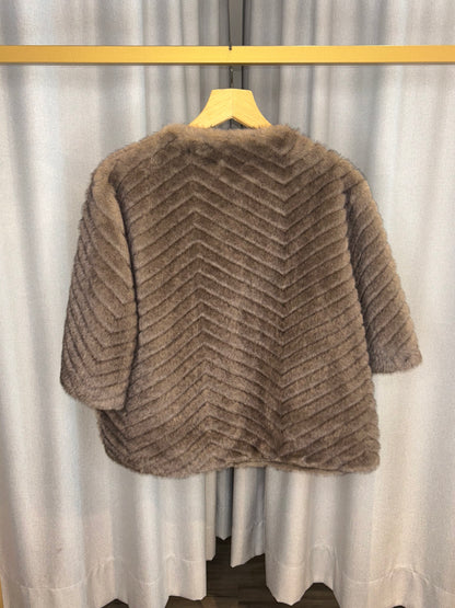 White Label Teddyjacke mit Chevron-Struktur