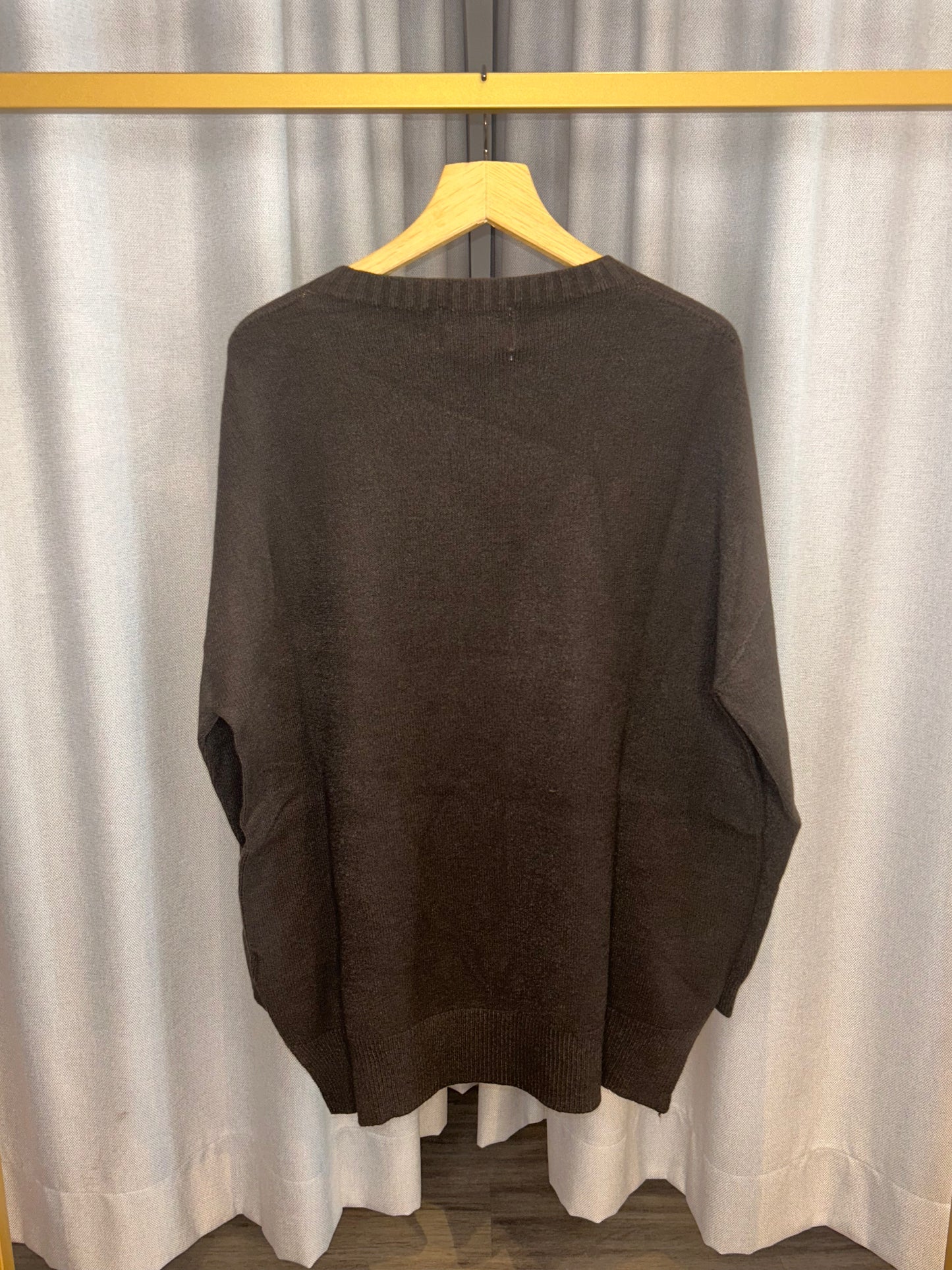 Vicario Cinque schokobrauner Strickpullover