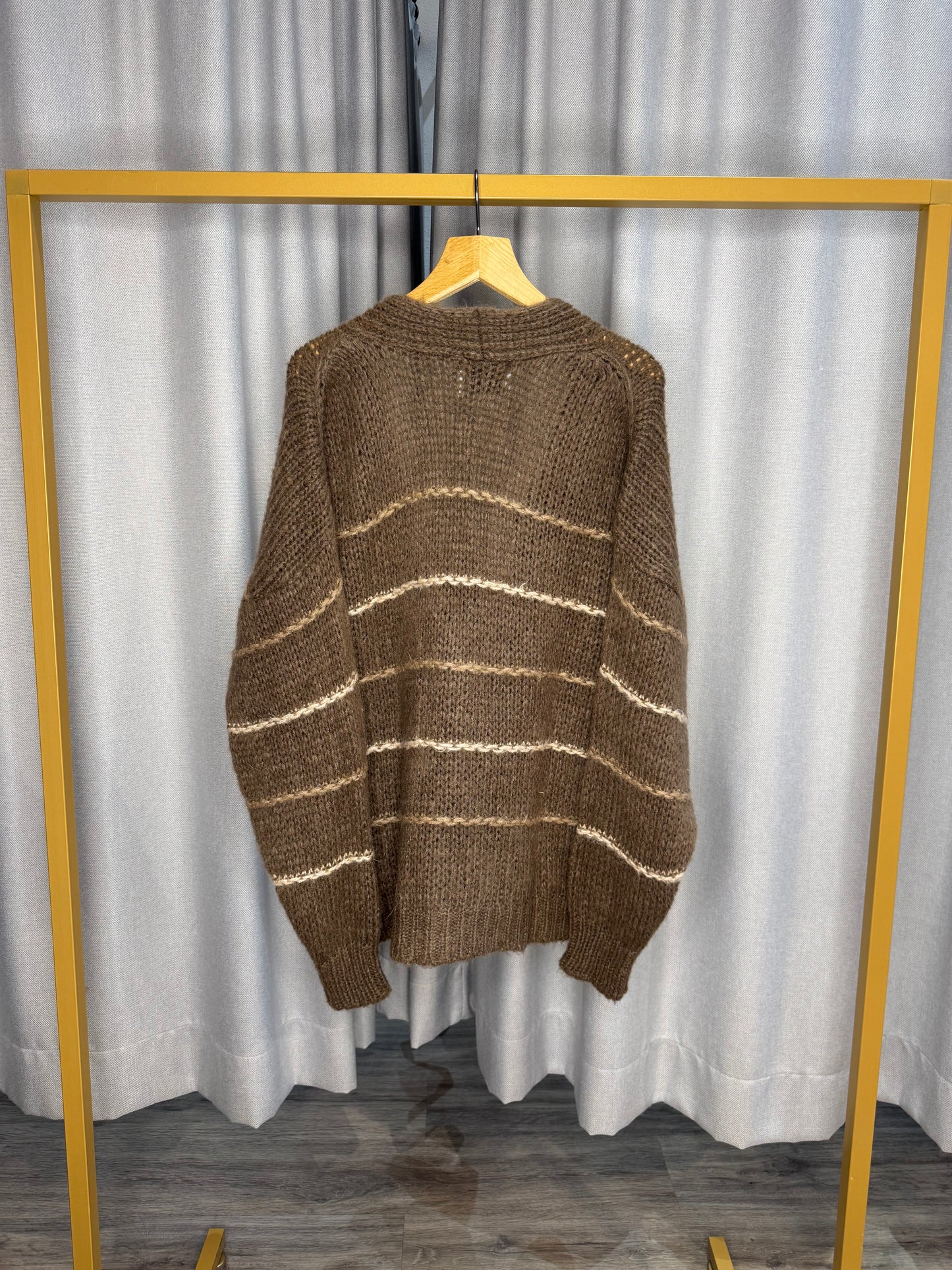 Vicario Cinque braune Strickjacke