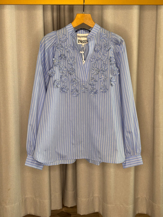 The Shirt Project Damen Bluse mit 3D-Blüten
