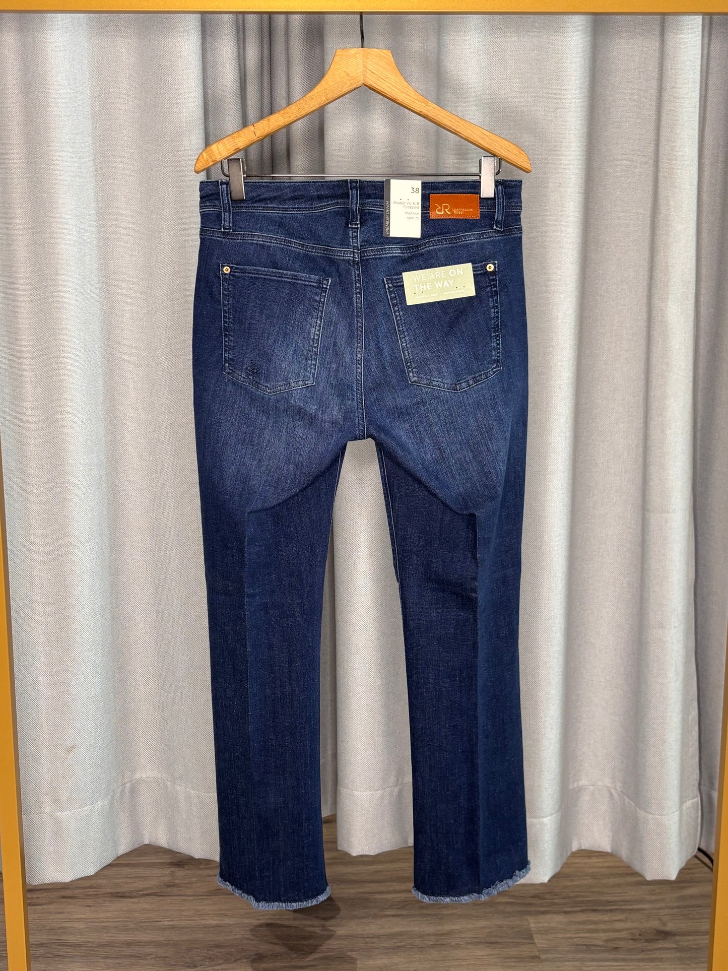 Raffaelo Rossi Damen Bootcut Jeans mit Fransen