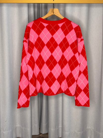 The Shirt Project Damen Wollpullover | Argyle-Muster