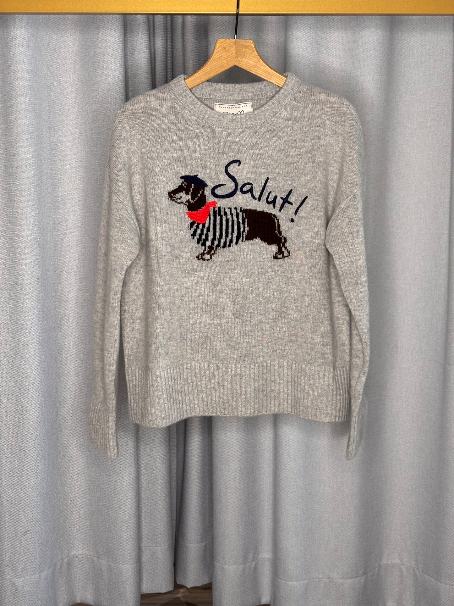 The Shirt Project Dackel Damen Strickpullover