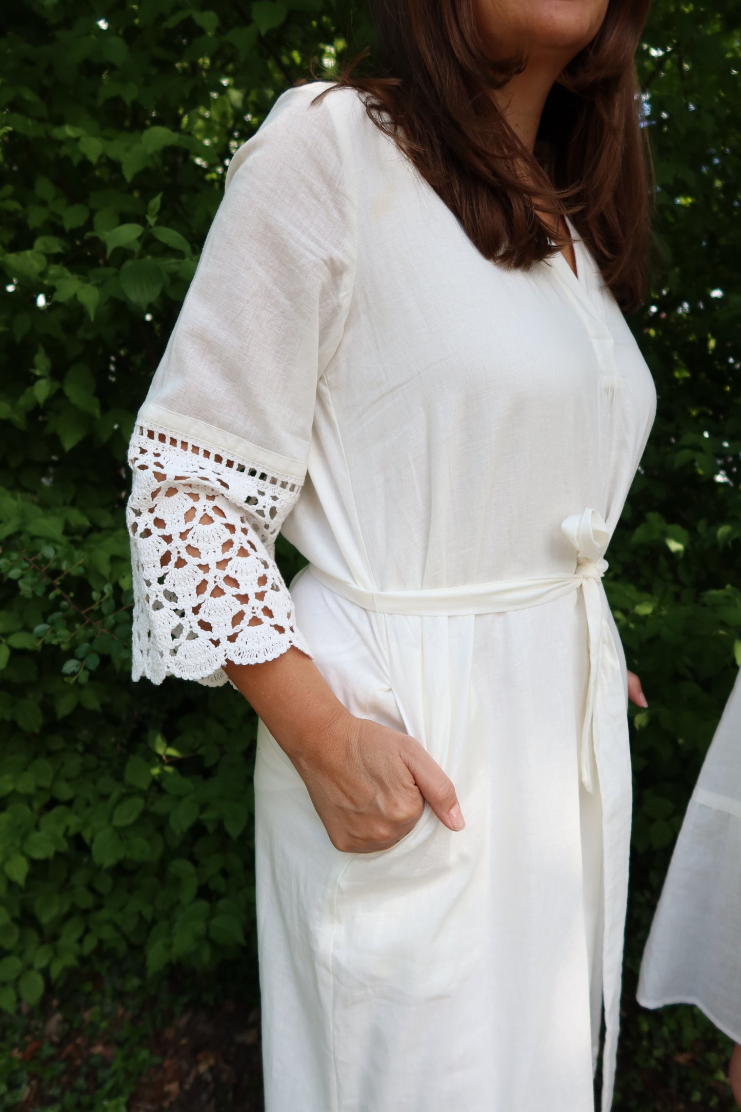 Grace langes Kleid weiß