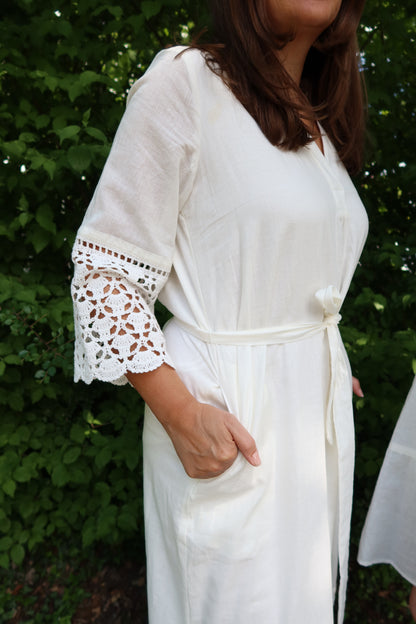 Grace langes Kleid weiß