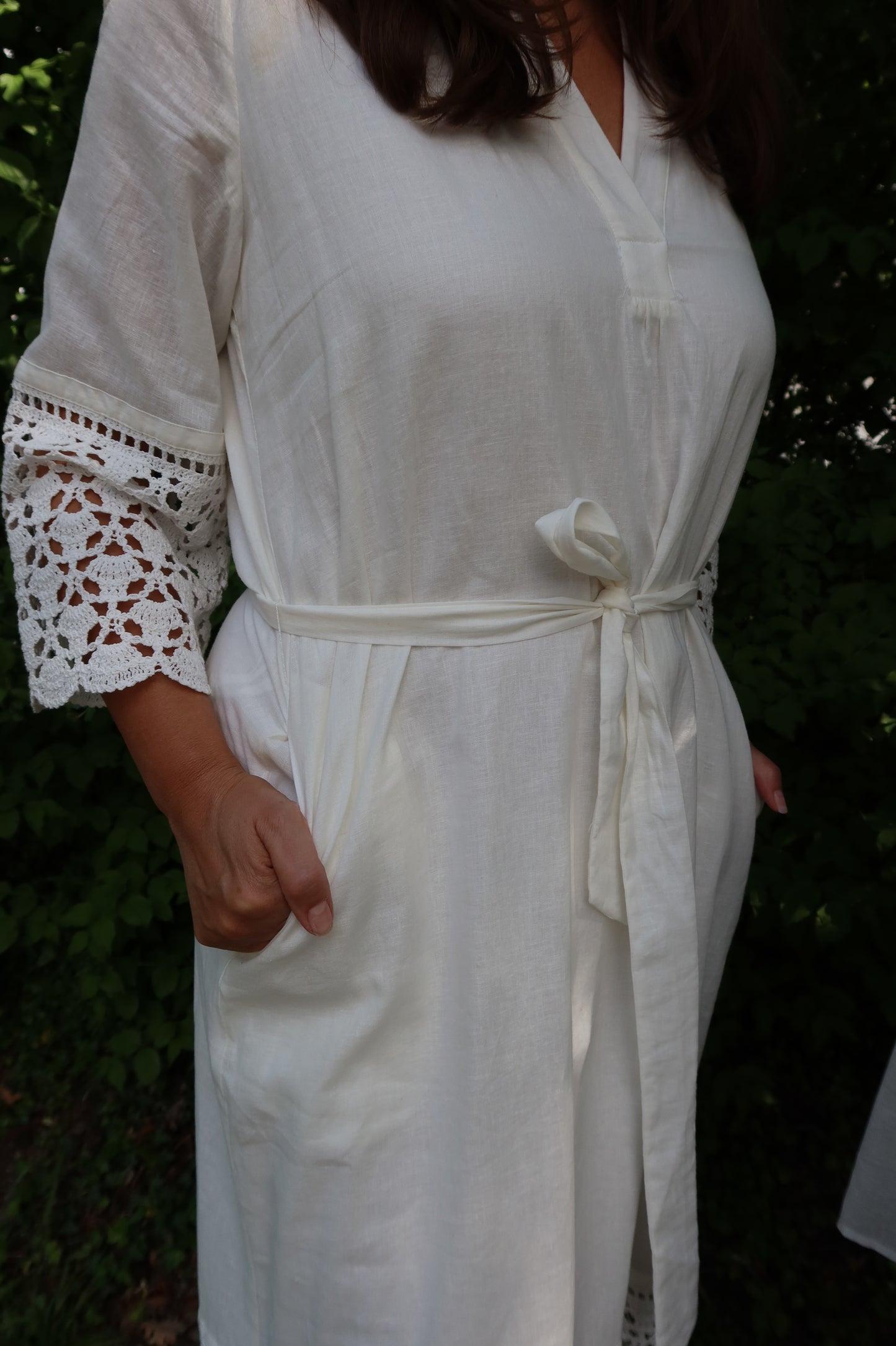 Grace langes Kleid weiß